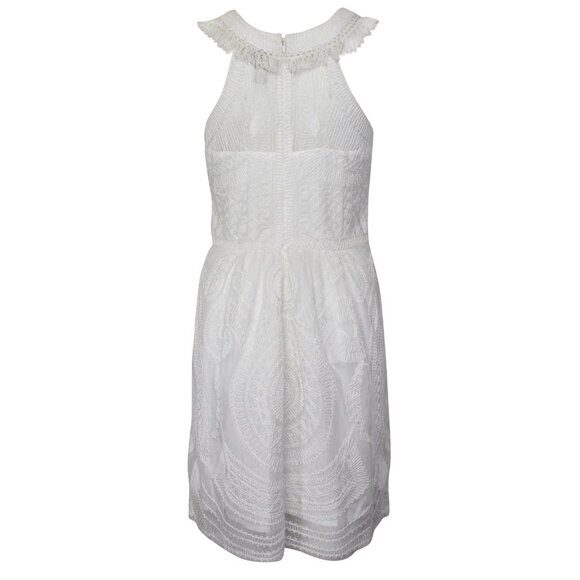 ANTHROPOLOGIE YOANA BARASCHI WHITE LACE DRESS! Size 6 - Picture 7 of 8